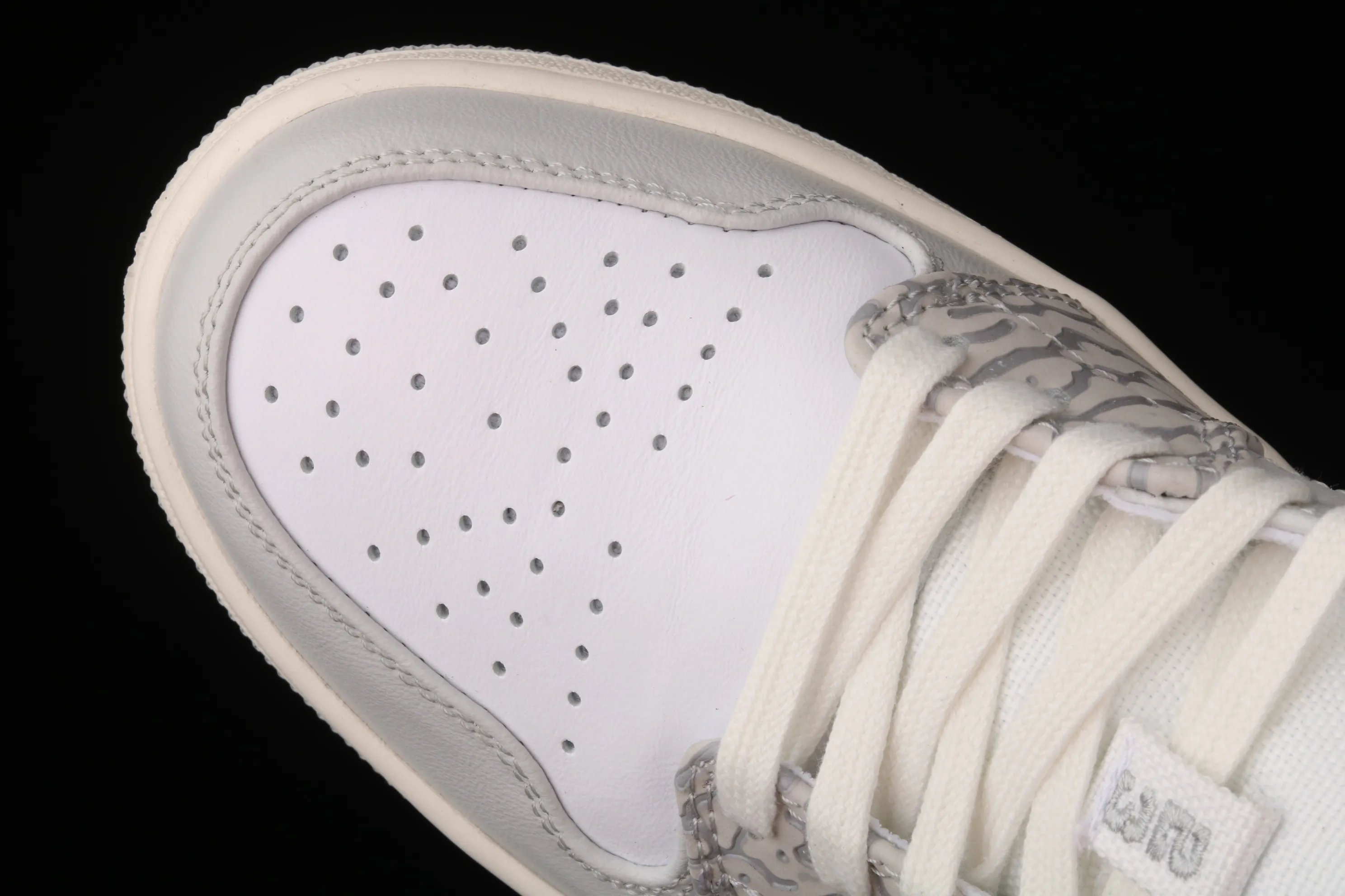All categories Air Jordan Jordan series basketball shoes Air Jordan 1 Low Air Jordan 1 Low Prm "Elephant Print" AJ1 Joe 1 low white gray crackle pattern DH4269-100